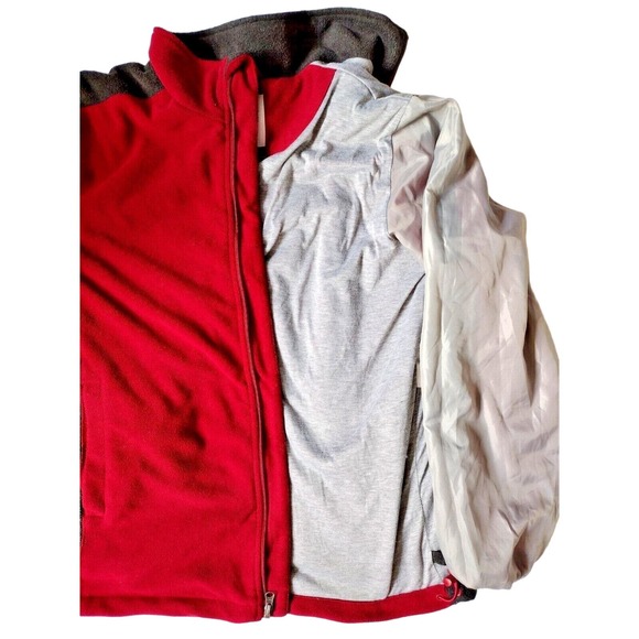 Washington Redskins NFL Men's Size L Fleece Jacket Red Full Zip Lined Retired - Picture 8 of 8